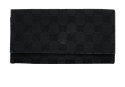 Gucci GG Wallet, Canvas, Black, 1408, DB, 2*
